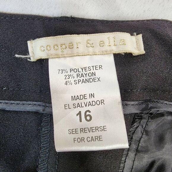 Cooper & Ella Women's Black Dress Pants Size 16 Workwear Career Professional - Picture 5 of 6